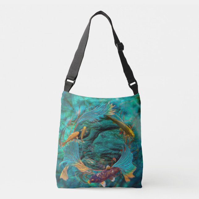 Bolsa Ajustável Koi Fish "NADANDO EM PAZ" (Frente)