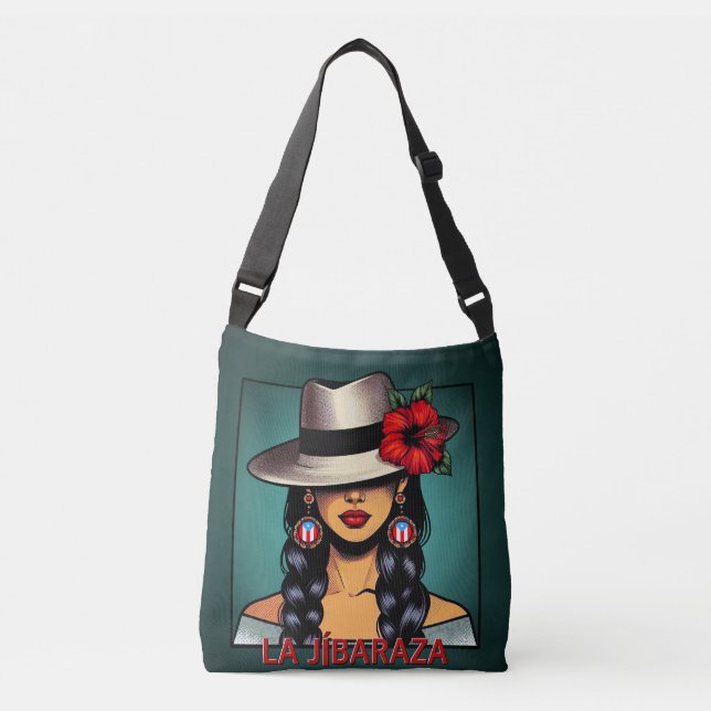 Bolsa Ajustável La Jíbaraza 10 – Puerto Rican Jíbara Art • Boricua (Frente)
