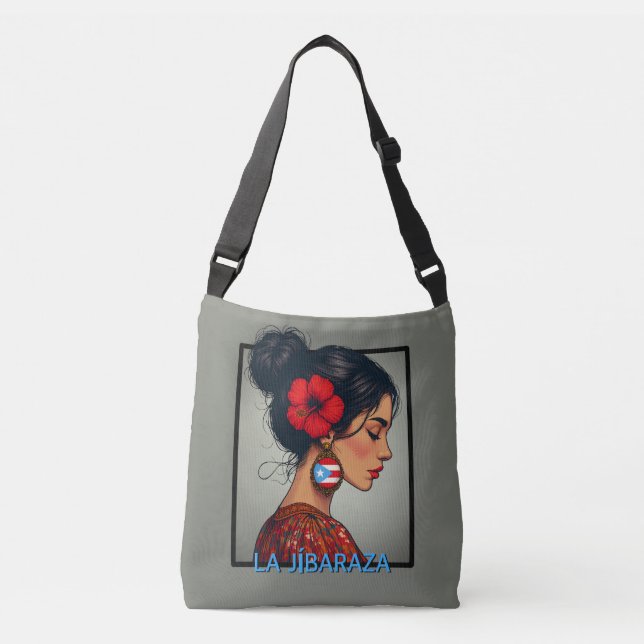 Bolsa Ajustável La Jíbaraza 14 – Puerto Rican Jíbara Art • Boricua (Frente)