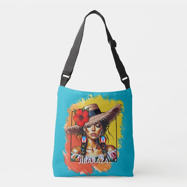 Bolsa Ajustável La Jíbaraza 5 – Puerto Rican Jíbara Art • Boricua (Frente)