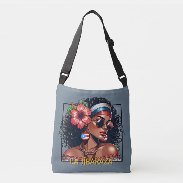 Bolsa Ajustável La Jíbaraza 6 – Puerto Rican Jíbara Art • Boricua (Frente)