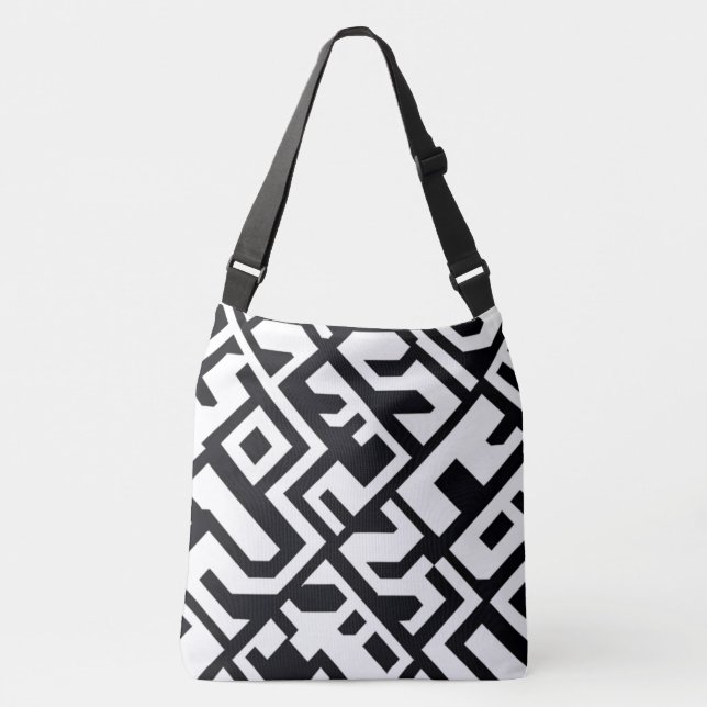 Bolsa Ajustável Labirinto preto e branco (Frente)