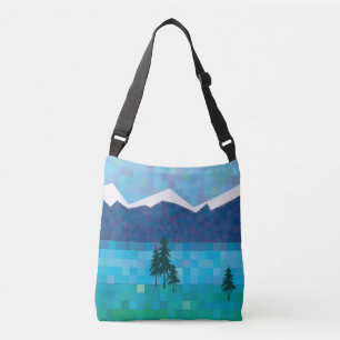 Bolsa Ajustável lagos de montanha, pinheiros e picos de neve