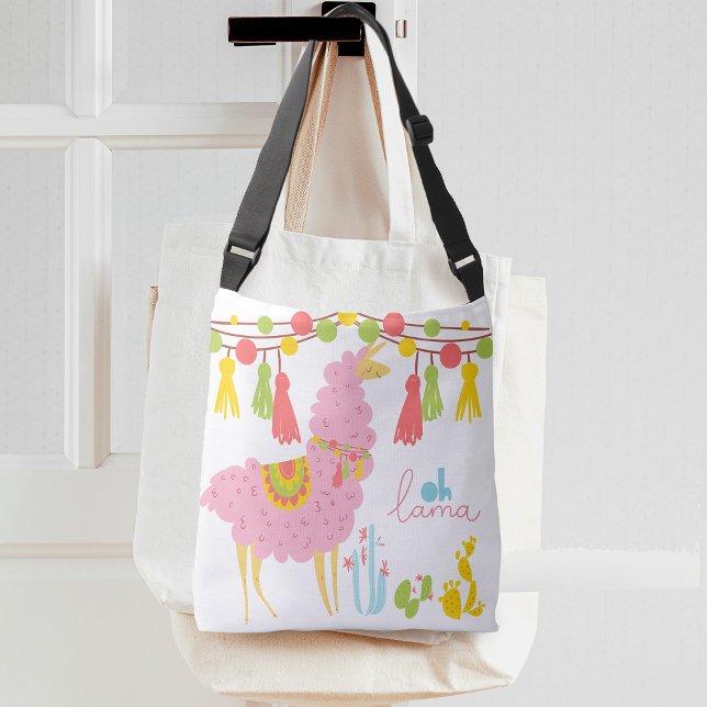 Bolsa Ajustável Lama Hand Drawn Llama (Oh Lama Hand Drawn Llama Crossbody Bag)