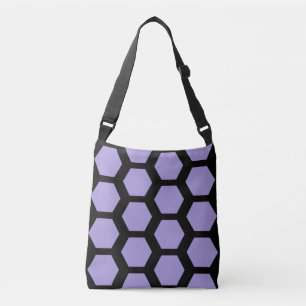Bolsa Ajustável Lavanda preto de mel hexagométrico