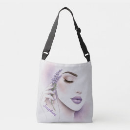 Bolsa Ajustável Lavanda Roxa Feminina Elegante Chic Personalizada