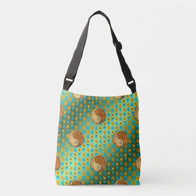 Bolsa Ajustável Leão & Cão de Madeira (Frente)