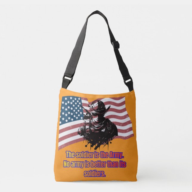 Bolsa Ajustável Legado do laranja corajoso (Frente)