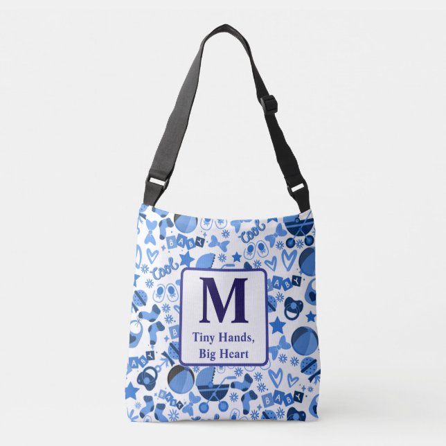 Bolsa Ajustável legal azul Baby boy Nursery Patterno personalizado (Frente)