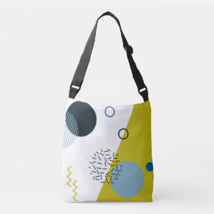 Bolsa Ajustável Legal, moderno, geométrico azul verde Memphis