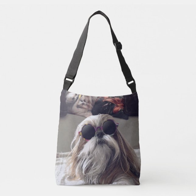 Bolsa Ajustável Legal Shih Tzu longos óculos de sol (Frente)