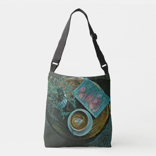 Bolsa Ajustável Leia Livros, Beba Café (Frente)