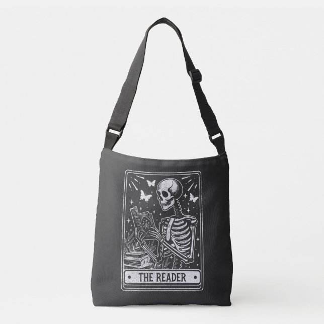 Bolsa Ajustável Leitor Leitura do Booklover Halloween (Frente)