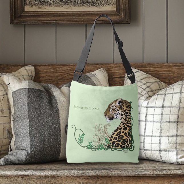 Bolsa Ajustável Leopard Wild Cat Henna Verde (Criador carregado)