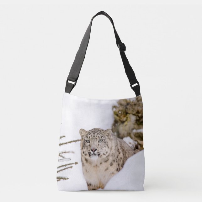 Bolsa Ajustável Leopardo-das-neves na Neve (Frente)