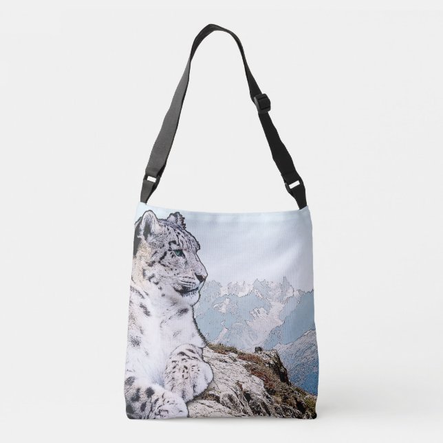 Bolsa Ajustável Leopardo de neve (Verso)