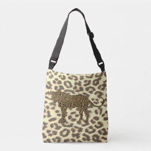 Bolsa Ajustável leopardo em saco de peles de leopardo falsa