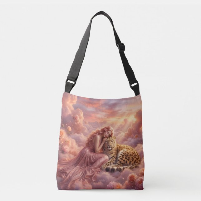 Bolsa Ajustável Leopardo nas Nuvens Fantasia (Frente)