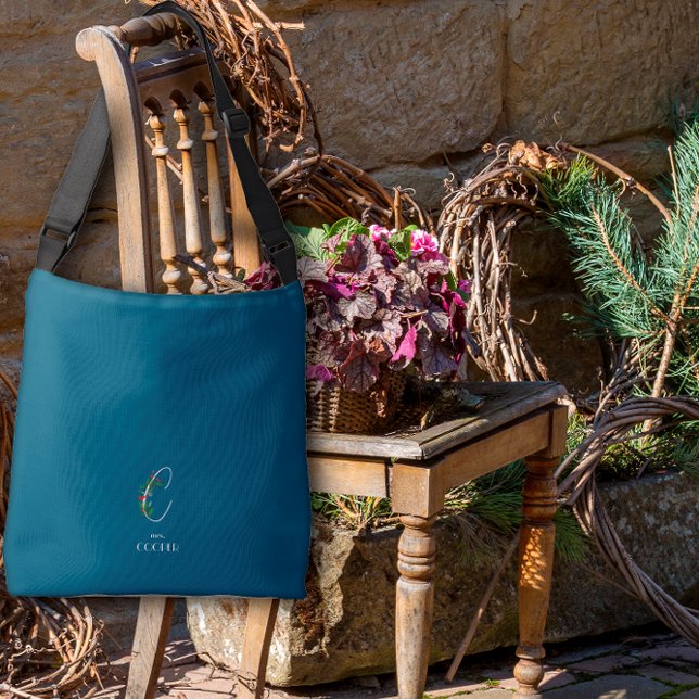 Bolsa Ajustável Letra monográfica aquosa C enfermeiro azul escuro (Criador carregado)