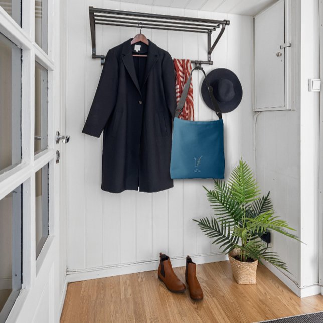 Bolsa Ajustável Letra monográfica aquosa V azul escuro enfermeiro (Criador carregado)