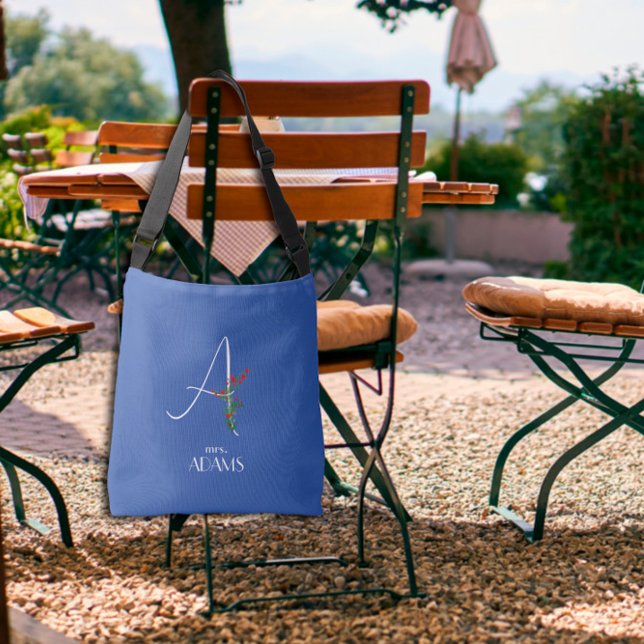 Bolsa Ajustável Letra simples de flor de aquarela A (Criador carregado)