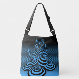 Bolsa Ajustável Lge Cross Body bag Magic Mushroom design óptico.