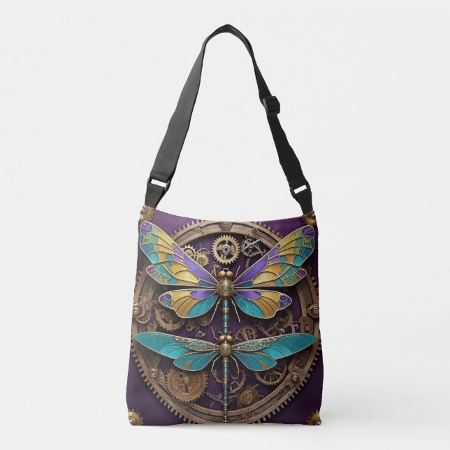 Bolsa Ajustável Libélulas Steampunk (Frente)