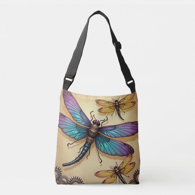 Bolsa Ajustável Libélulas Steampunk (Frente)