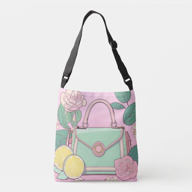 Bolsa Ajustável Limão e cor-de-rosa Lollipop AI art (Verso)