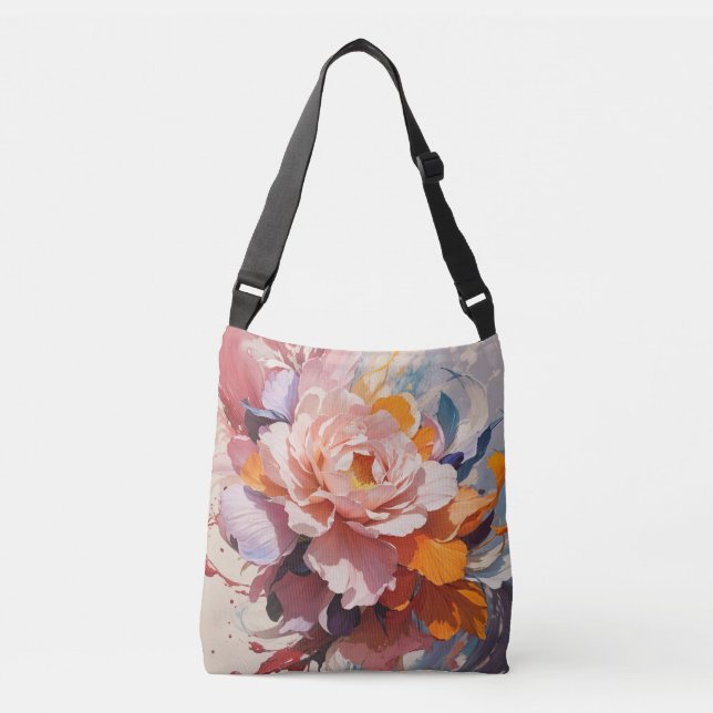 Bolsa Ajustável Linda flor grande em ambos os lados (Frente)