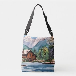 Bolsa Ajustável Linda pintura de montanha