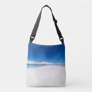 Bolsa Ajustável Linda praia de areia branca e oceano turquesa