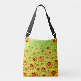 Bolsa Ajustável Lindas flores amarelas em verde-abstrato