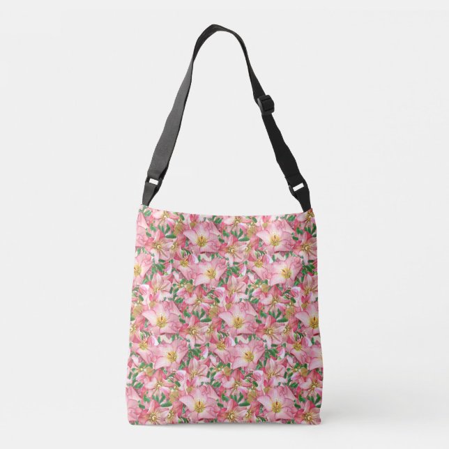 Bolsa Ajustável Lindas flores rosa (Verso)