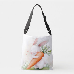 Bolsa Ajustável Lindo Coelho de Aquarela da Primavera com Cenoura