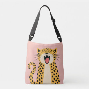 Bolsa Ajustável Lindo Leopardo Selvagem Sorridente Feliz Desenho A