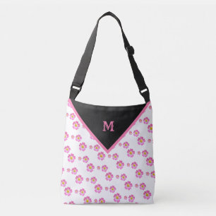 Bolsa Ajustável Lindo Padrão de Flor Rosa