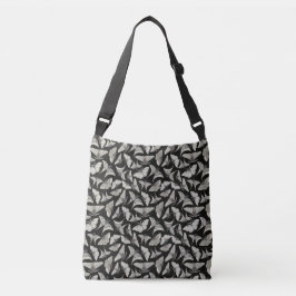 Bolsa Ajustável Lindo padrão de mariposa borboleta preta bege