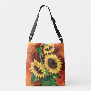 Bolsa Ajustável Lindos Três Girassóis - Pintura de Arte Maravilh