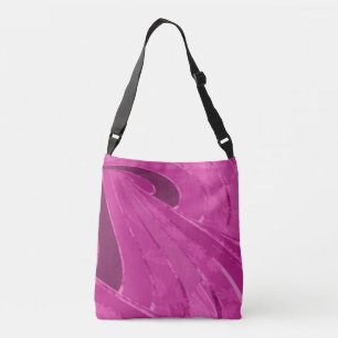 Bolsa Ajustável Linhas curvas de seda abstrato a rosa