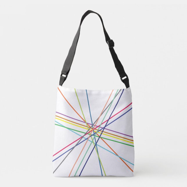 Bolsa Ajustável Linhas de Cruzamento de Crise Multicoloridas (Verso)