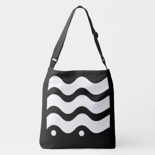 Bolsa Ajustável Linhas onduladas Design preto e branco