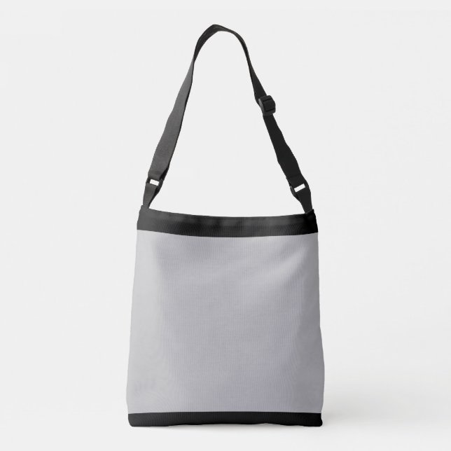 Bolsa Ajustável Linhas Verticais Pretas e Prateadas Elegantes (Verso)
