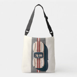 Bolsa Ajustável Listra Minimalista de Carro de Corrida Retro
