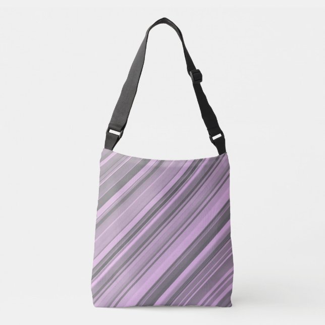 Bolsa Ajustável Listras Cinza Roxo (Frente)
