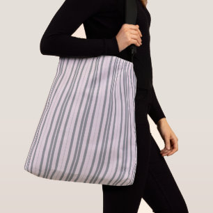Bolsa Ajustável listras cor-de-rosa e cinzas