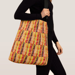 Bolsa Ajustável Listras e Corações Retro Multi Cor