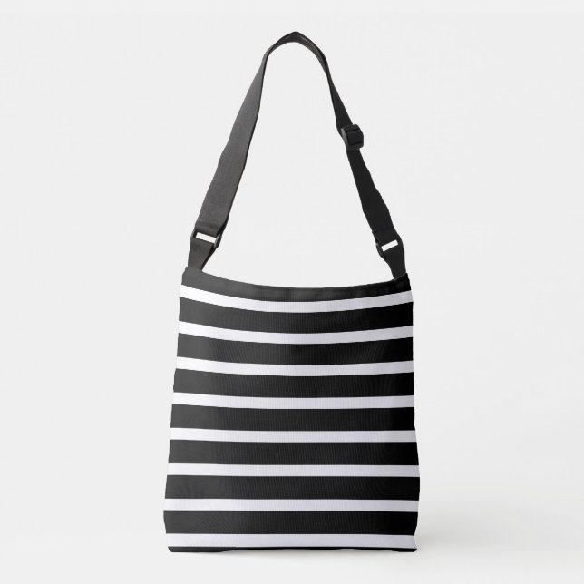 Bolsa Ajustável Listras Pretas e Brancas (Frente)
