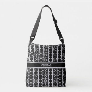Bolsa Ajustável Listras pretas elegantes e sofisticadas em cinza c