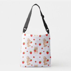 Bolsa Ajustável Little teddy bear with strawberry